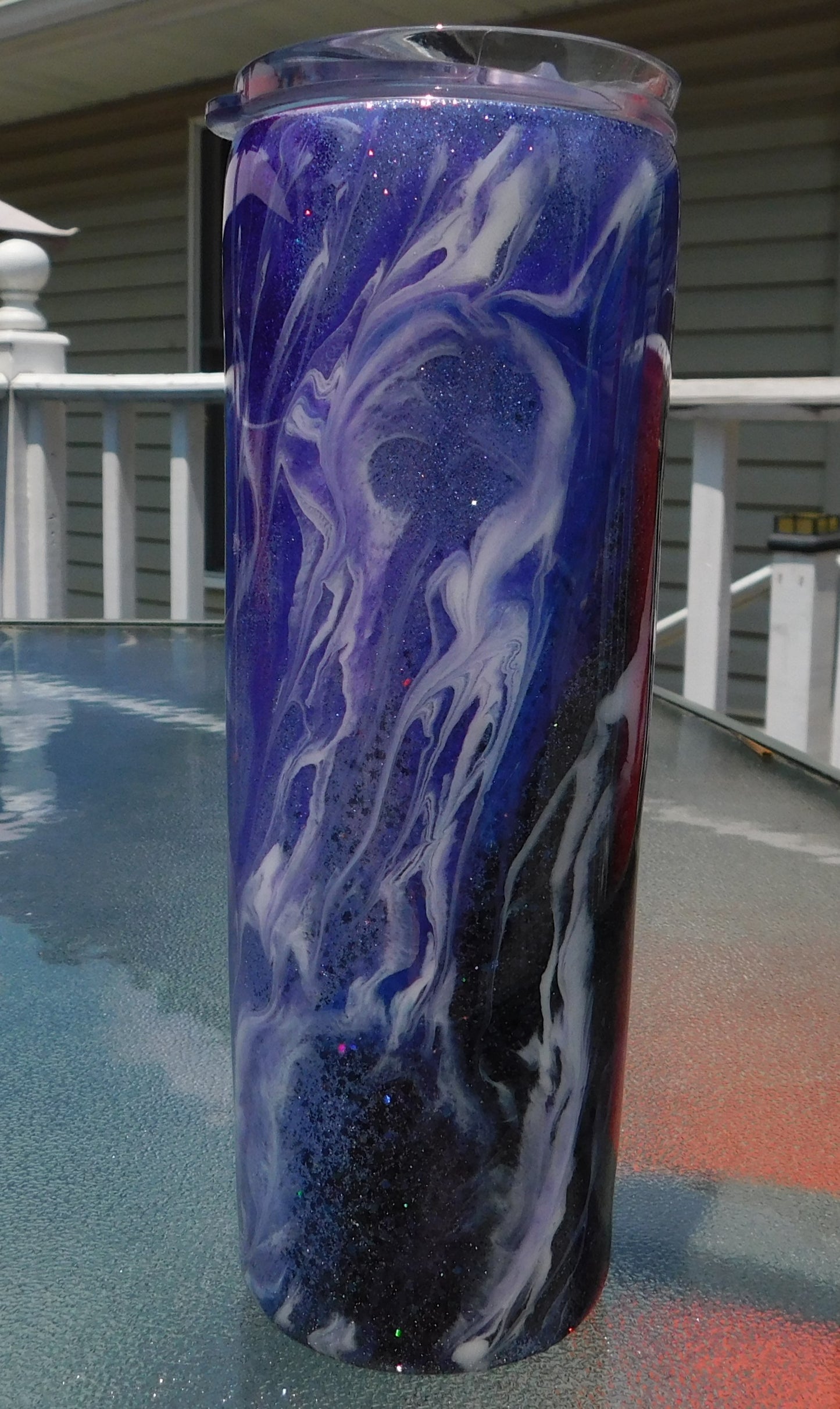 Purple and Black Milky Way Tumbler (5368605180057)