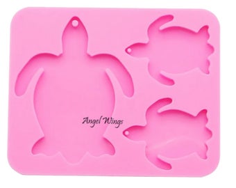 Shiny Turtle Mama and littles Epoxy Mold (5504884539545)