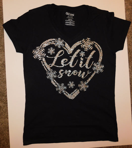 Glitter Vinyl Short Sleeve T-Shirt (2118378160192)