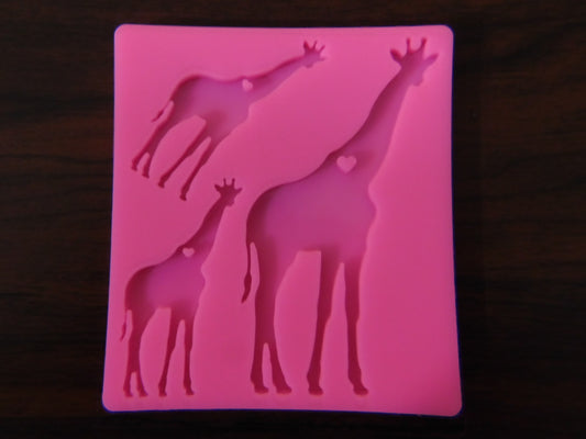 Shiny Giraffe Mama and littles Epoxy Mold (5505212547225)