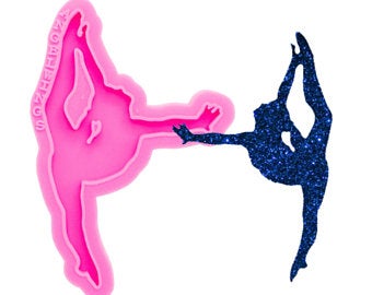 Shiny Gymnast/Dance Silicone Epoxy Mold Keychain/Jewelry (5504845971609)
