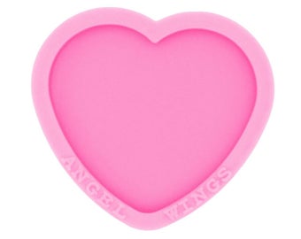 Shiny Hear Shape Epoxy Mold for Badge Reel / Phone Socket (5505269858457)